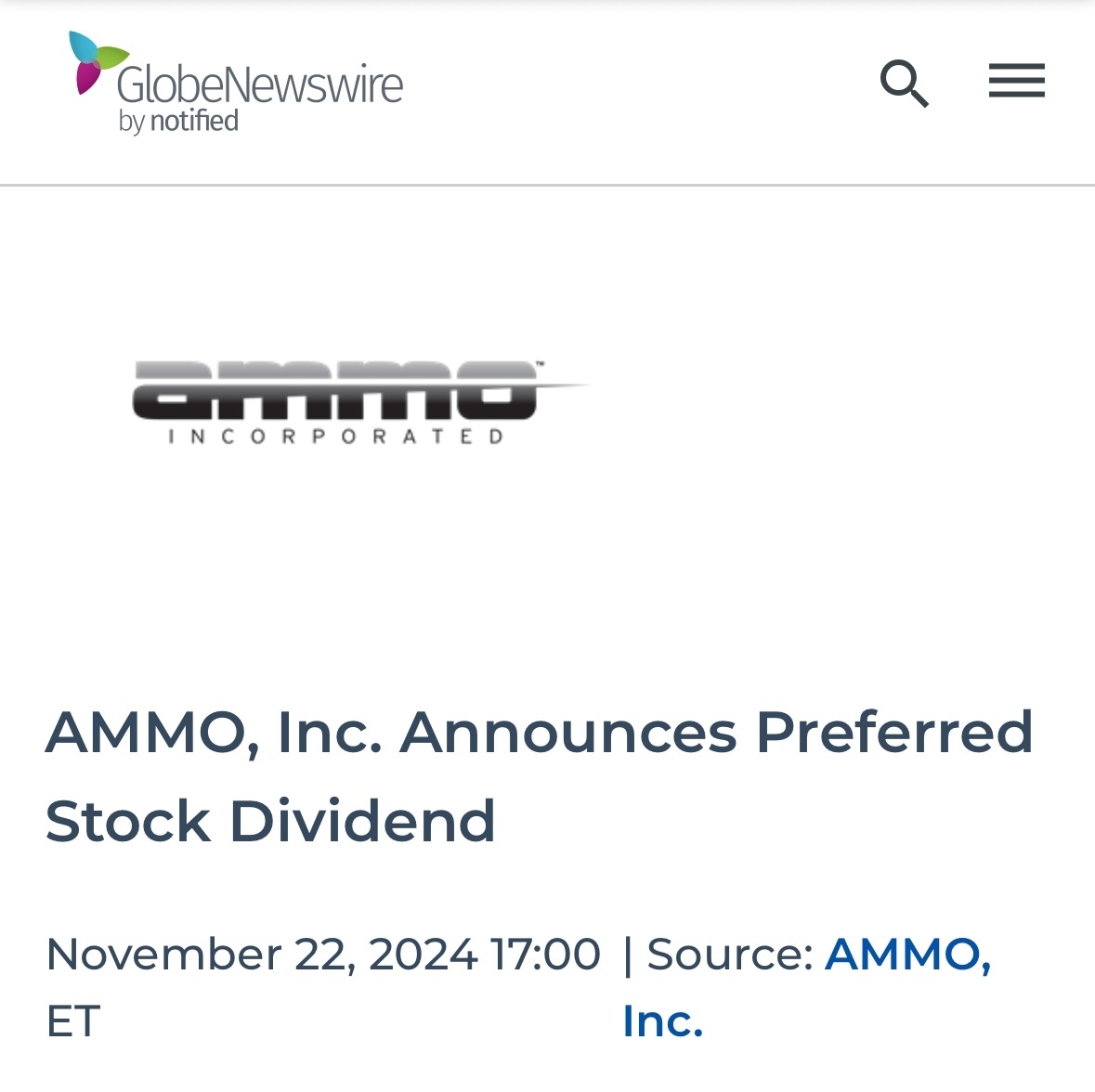 $Ammo (POWW.US)$