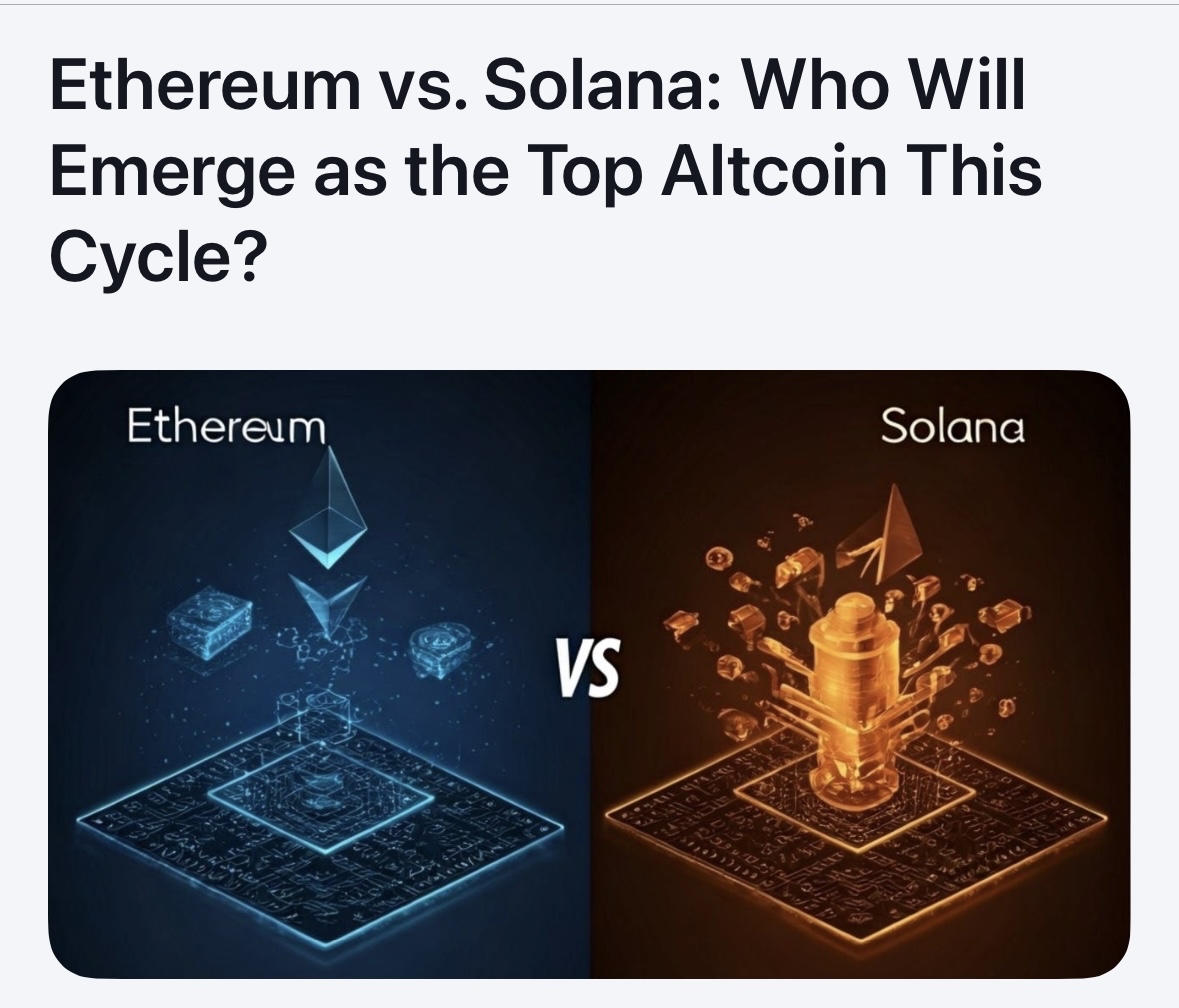 Ethereum vs. Solana: Who will Emerge as the Top Altcoin This Cycle?