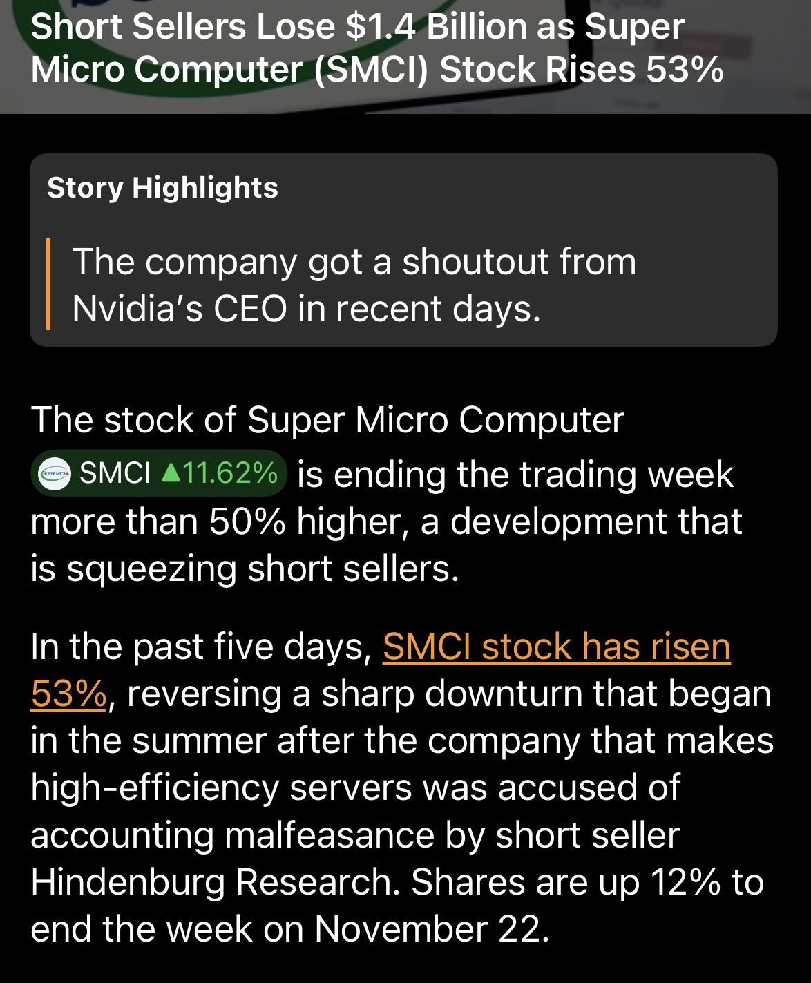 Short Sellers Lose $1.4 Billion as Super Micro Computer Stock Rises 53%