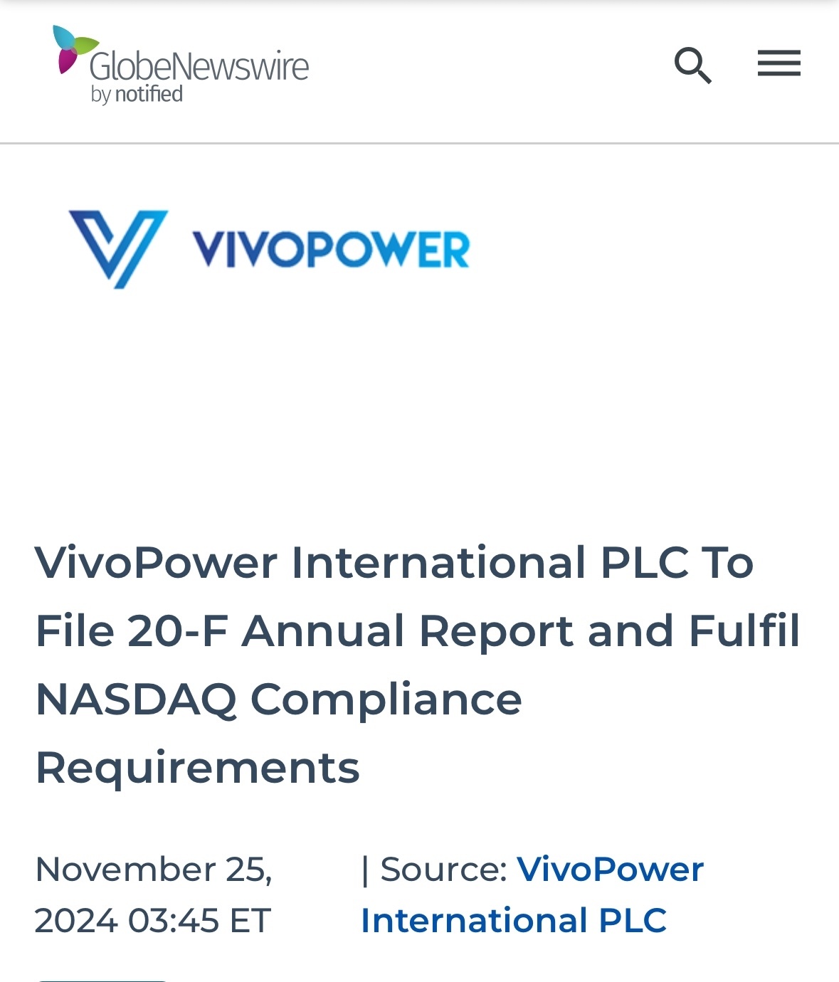 $VivoPower (VVPR.US)$