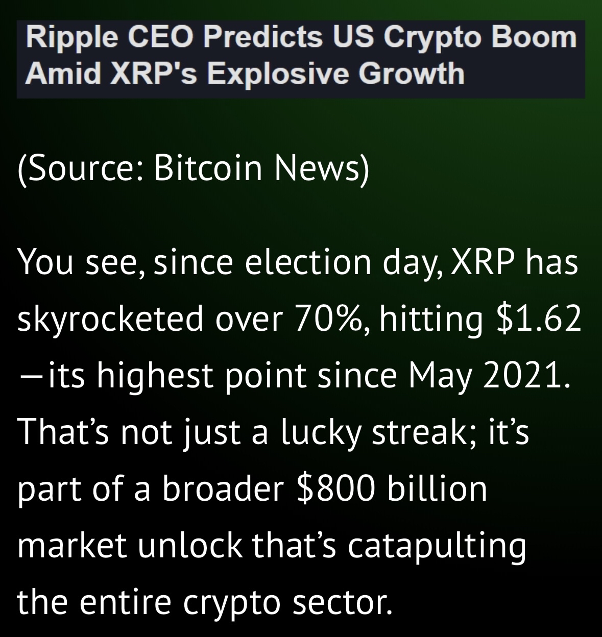 💚👸💚 Trumps SEC Pick Set to Ignite Massive Bull Run on Ripple?!