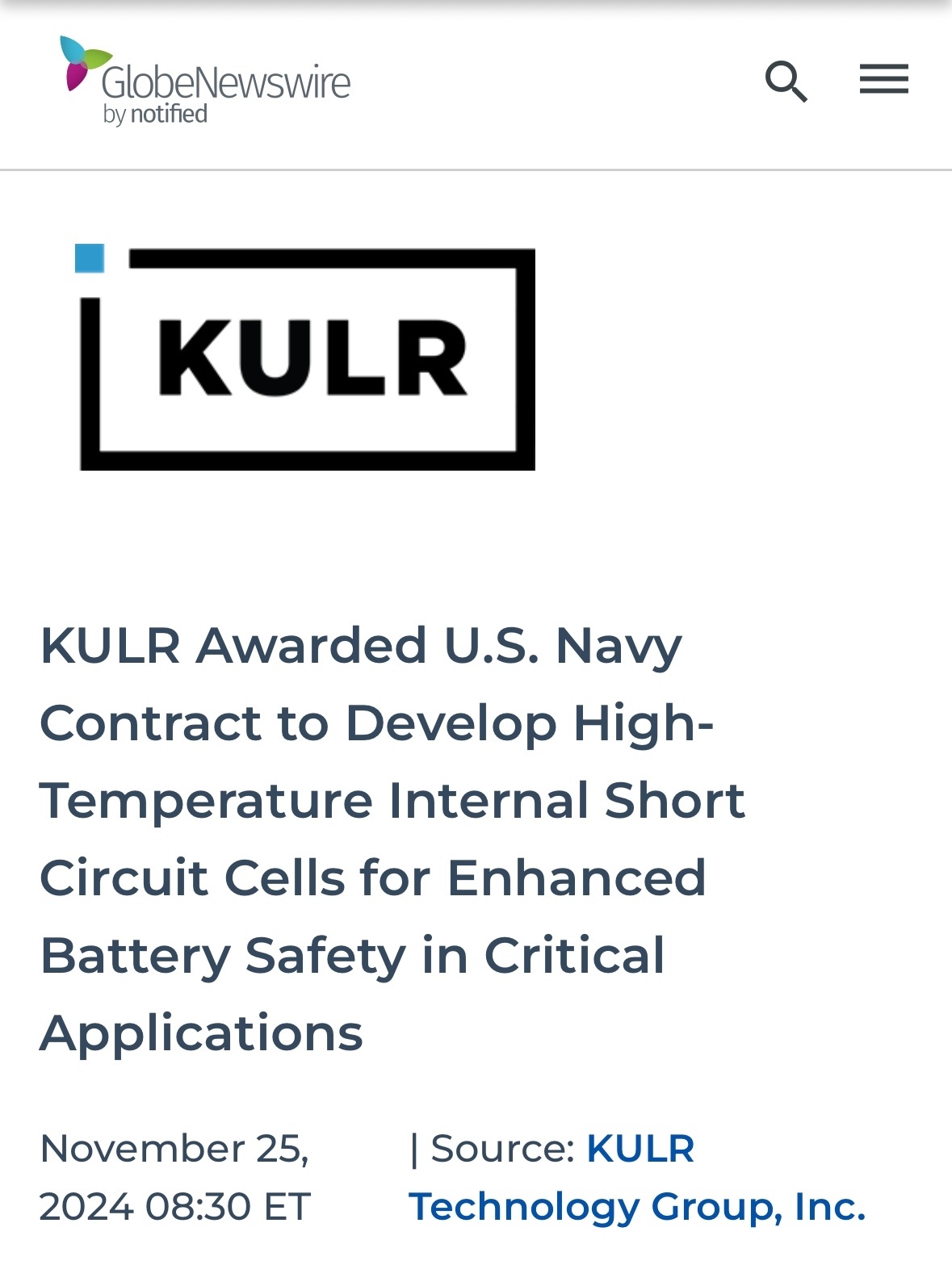 $KULR Technology (KULR.US)$