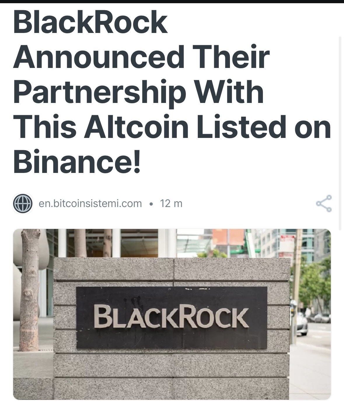 BLACKROCK Announced Their Partnership With This Altcoin on Binance 🚨🚨🚨