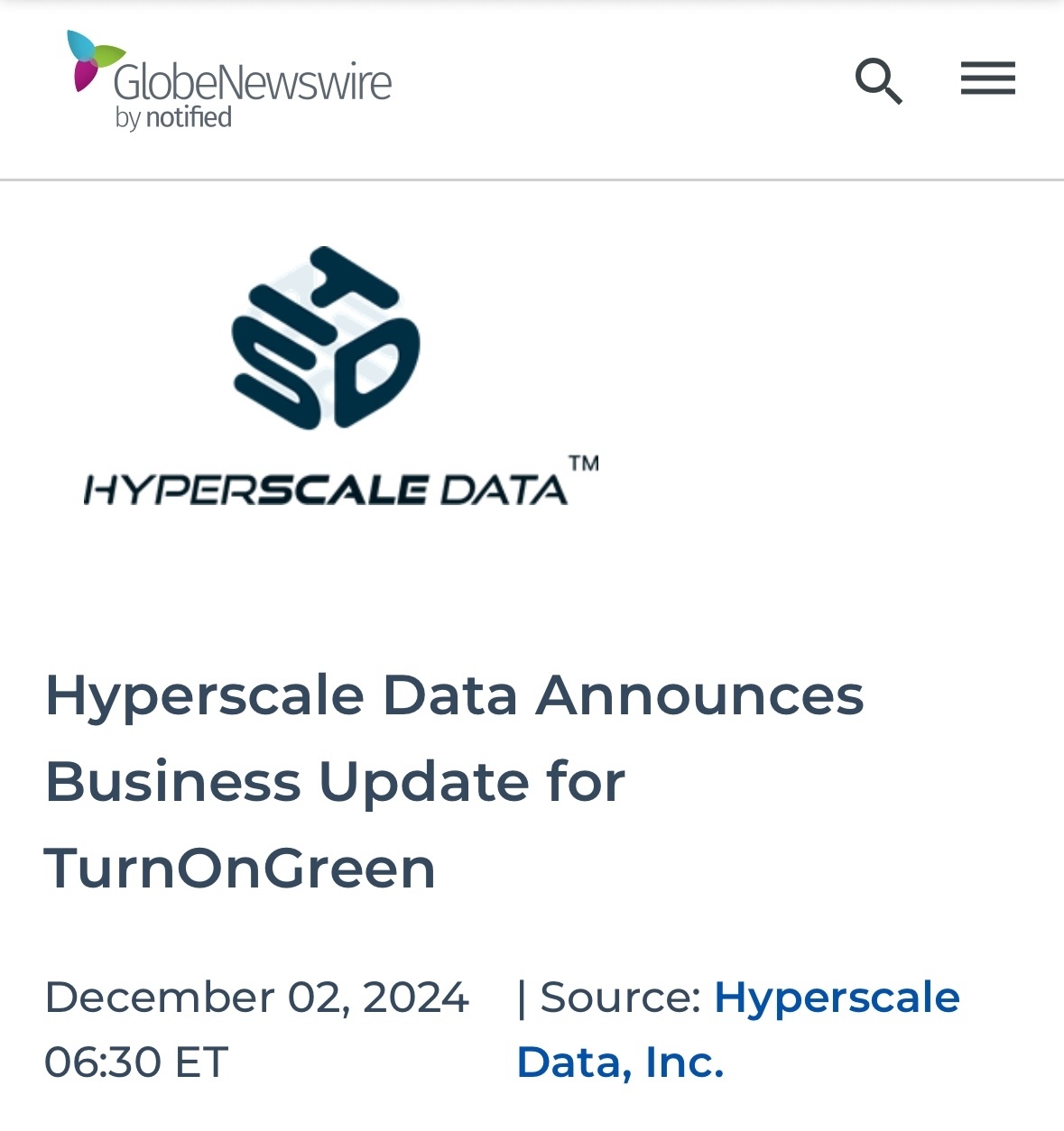 $Hyperscale Data (GPUS.US)$