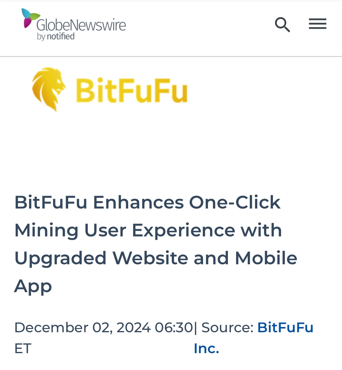 $BitFuFu (FUFU.US)$