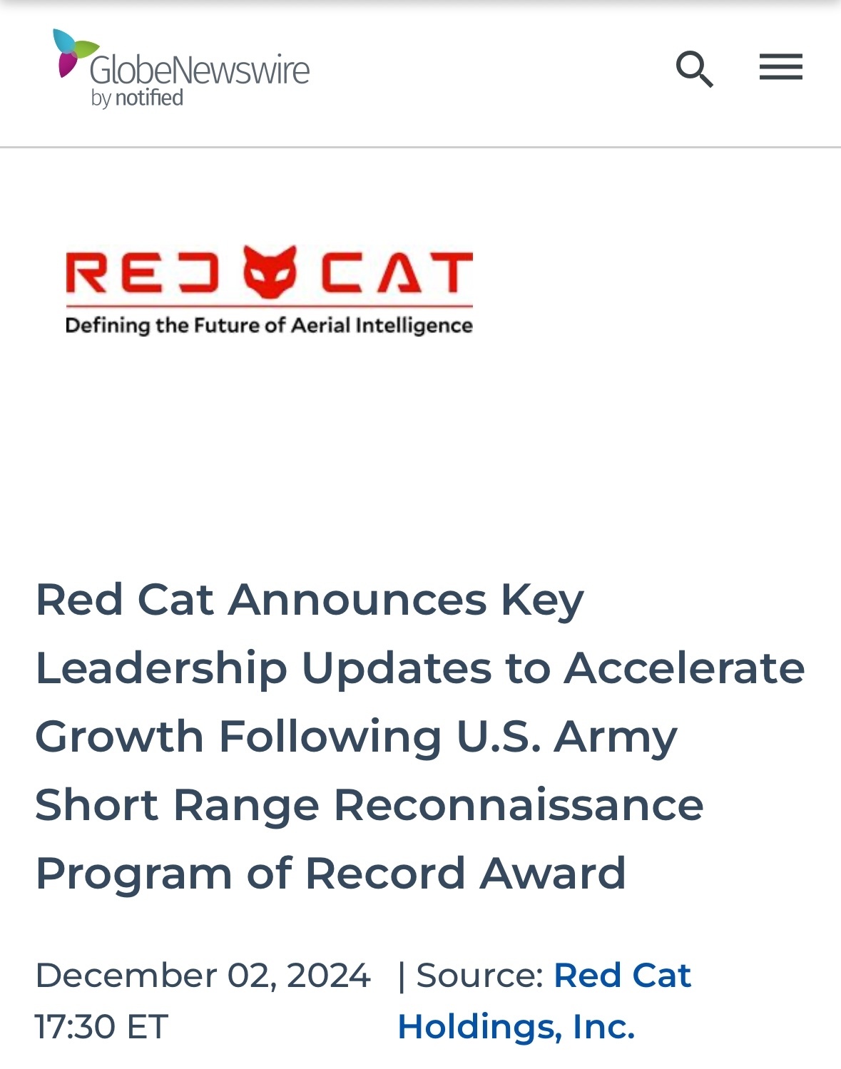 $Red Cat Holdings (RCAT.US)$