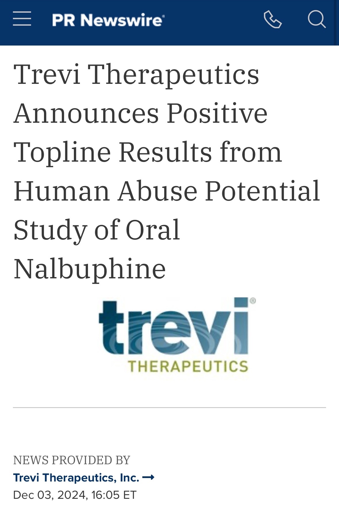 $Trevi Therapeutics (TRVI.US)$