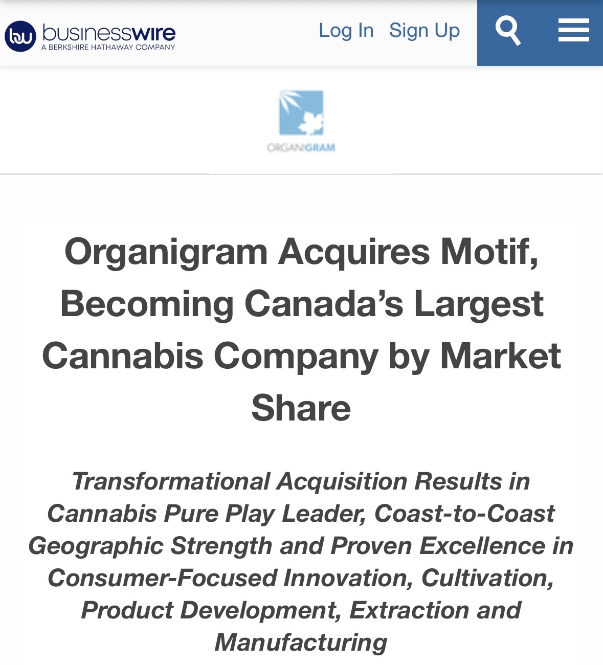 $OrganiGram (OGI.US)$