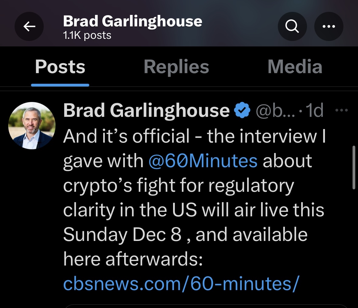 Sunday, 7:00pm Ripple CEO Brad Garlinghouse 60 Minutes Inter... - moomoo  Community