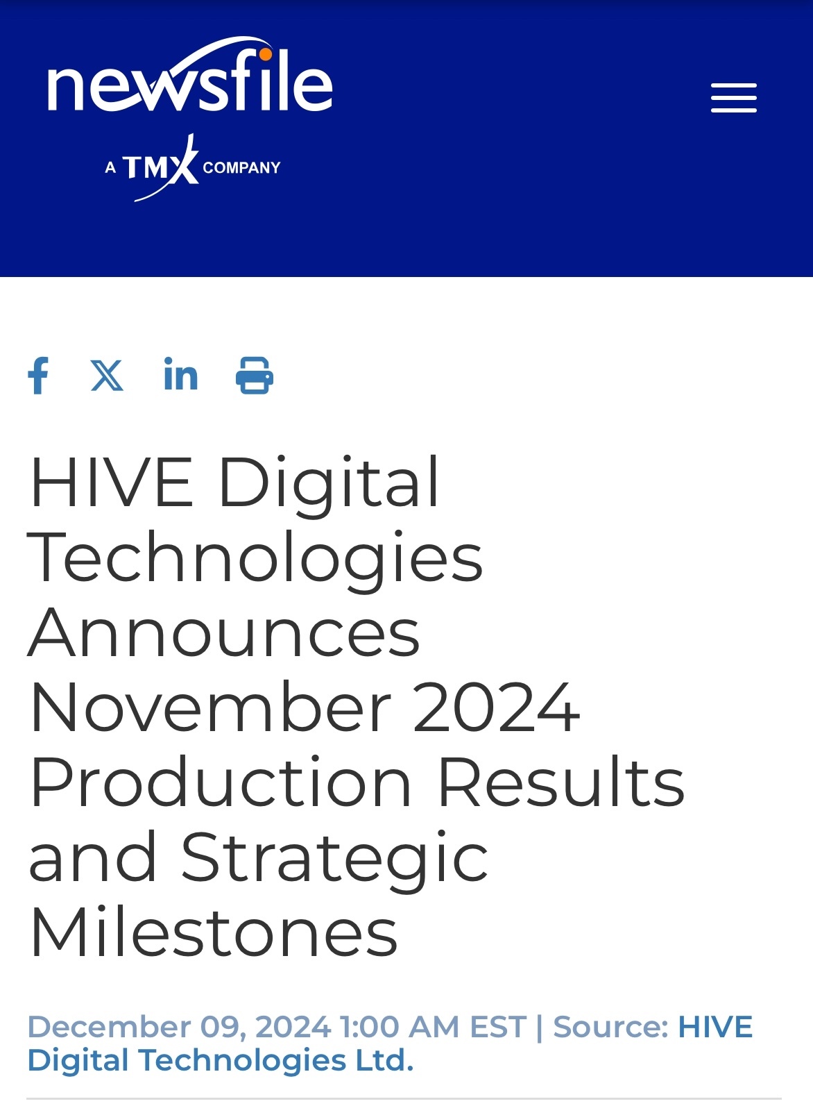 $HIVE Digital Technologies Ltd (HIVE.CA)$