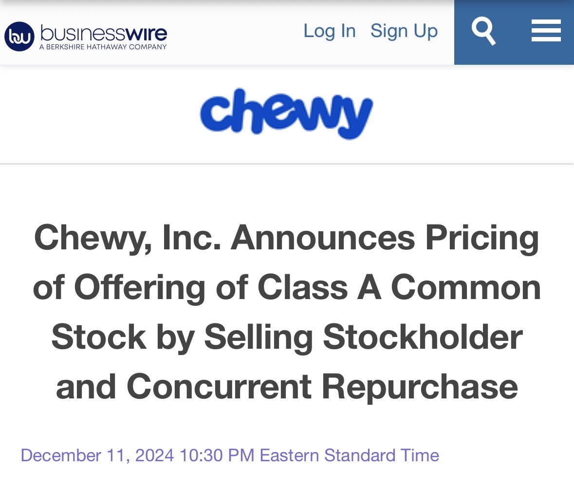 $Chewy (CHWY.US)$