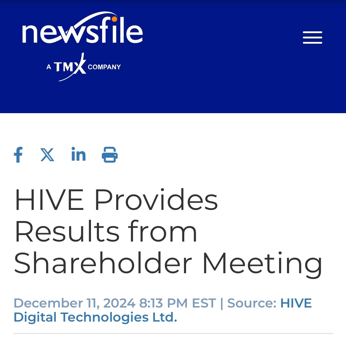 $HIVE Digital Technologies Ltd (HIVE.CA)$