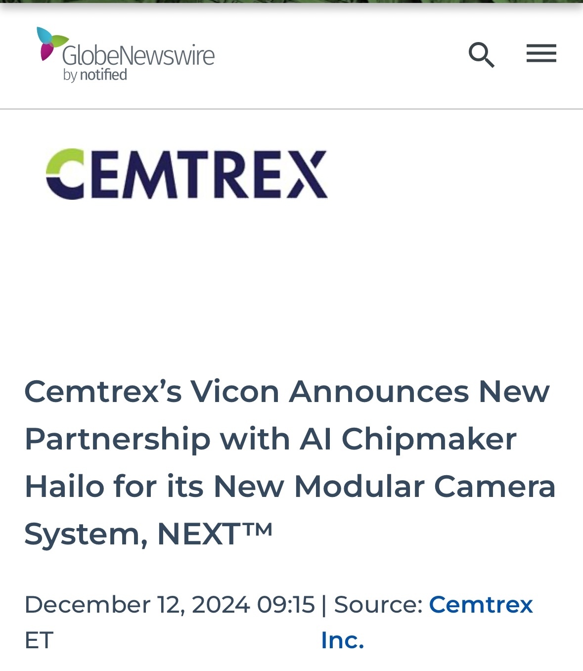 $Cemtrex (CETX.US)$