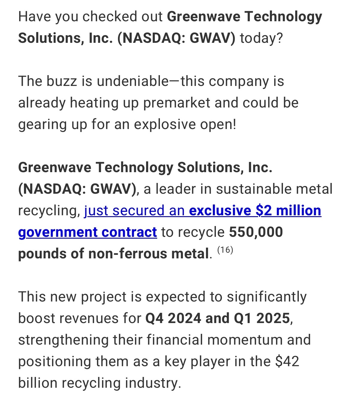 $Greenwave Technology Solutions (GWAV.US)$