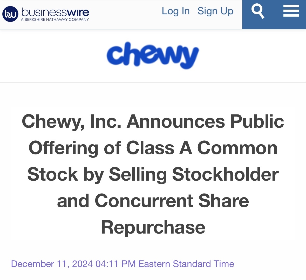 $Chewy (CHWY.US)$