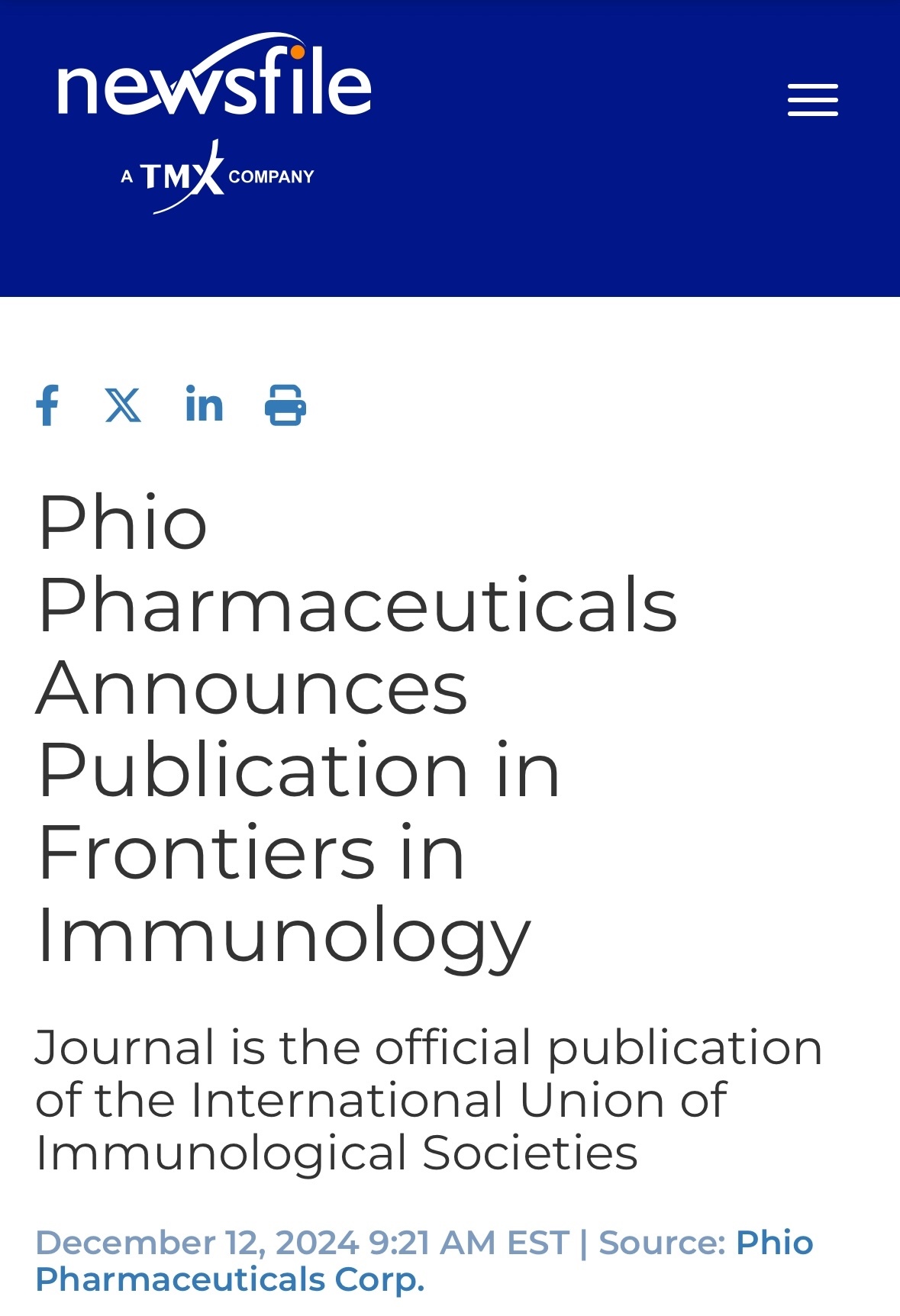 $Phio Pharmaceuticals (PHIO.US)$