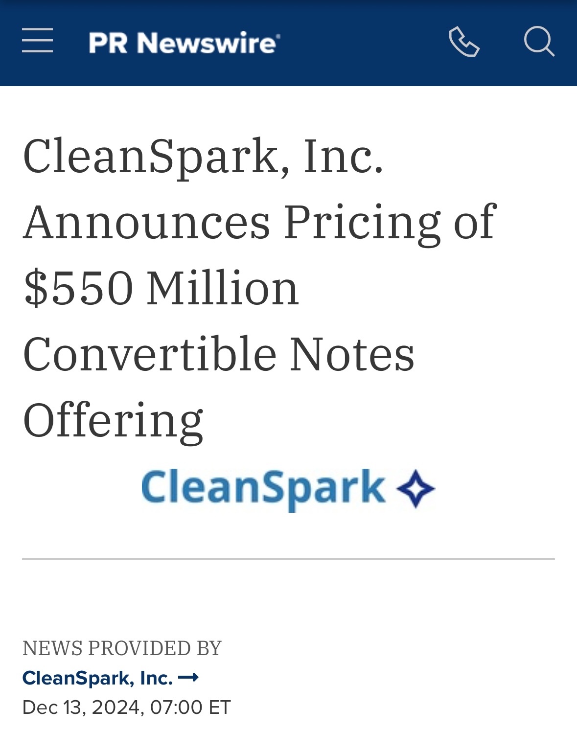 $CleanSpark (CLSK.US)$