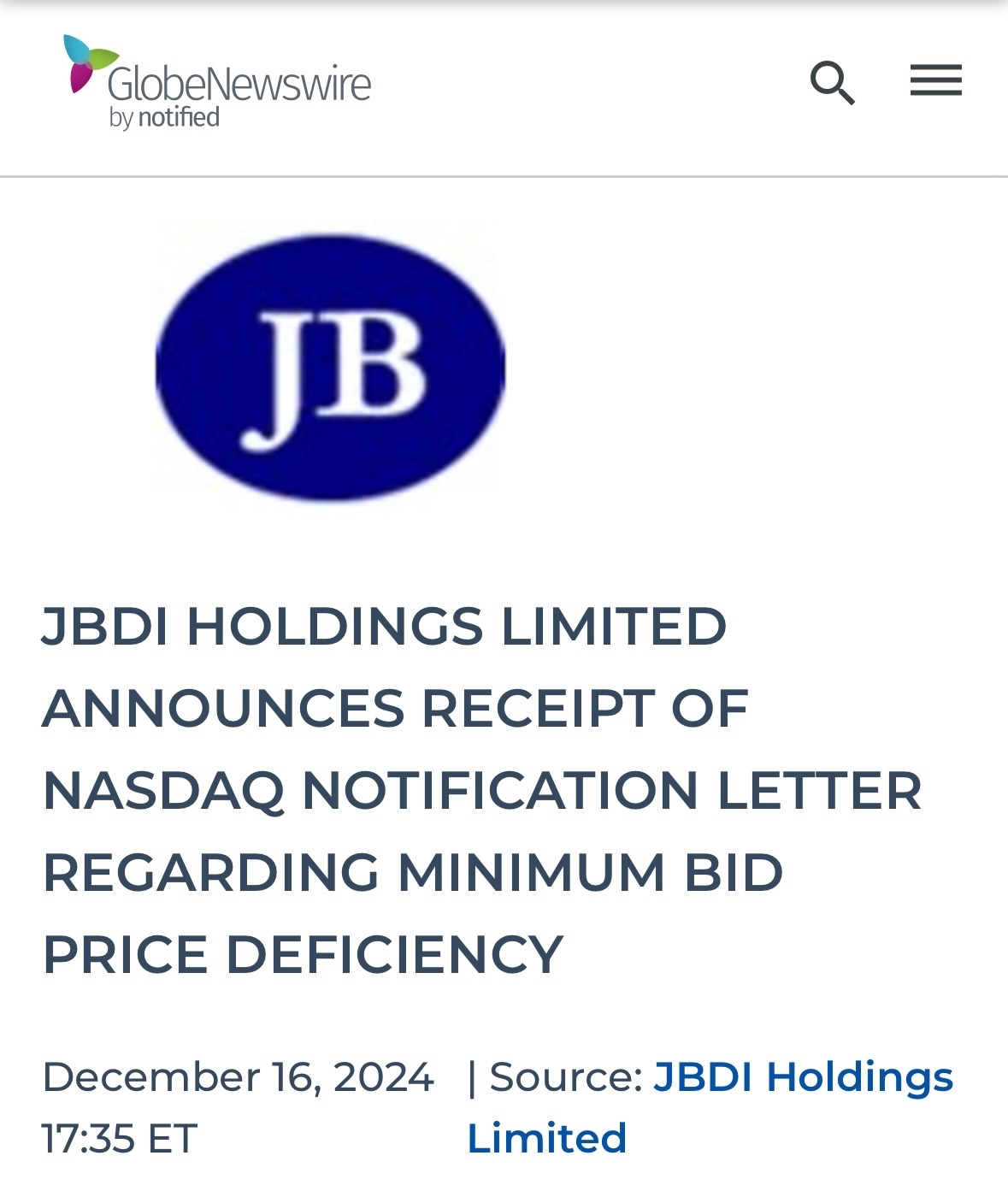 $JBDI Holdings (JBDI.US)$