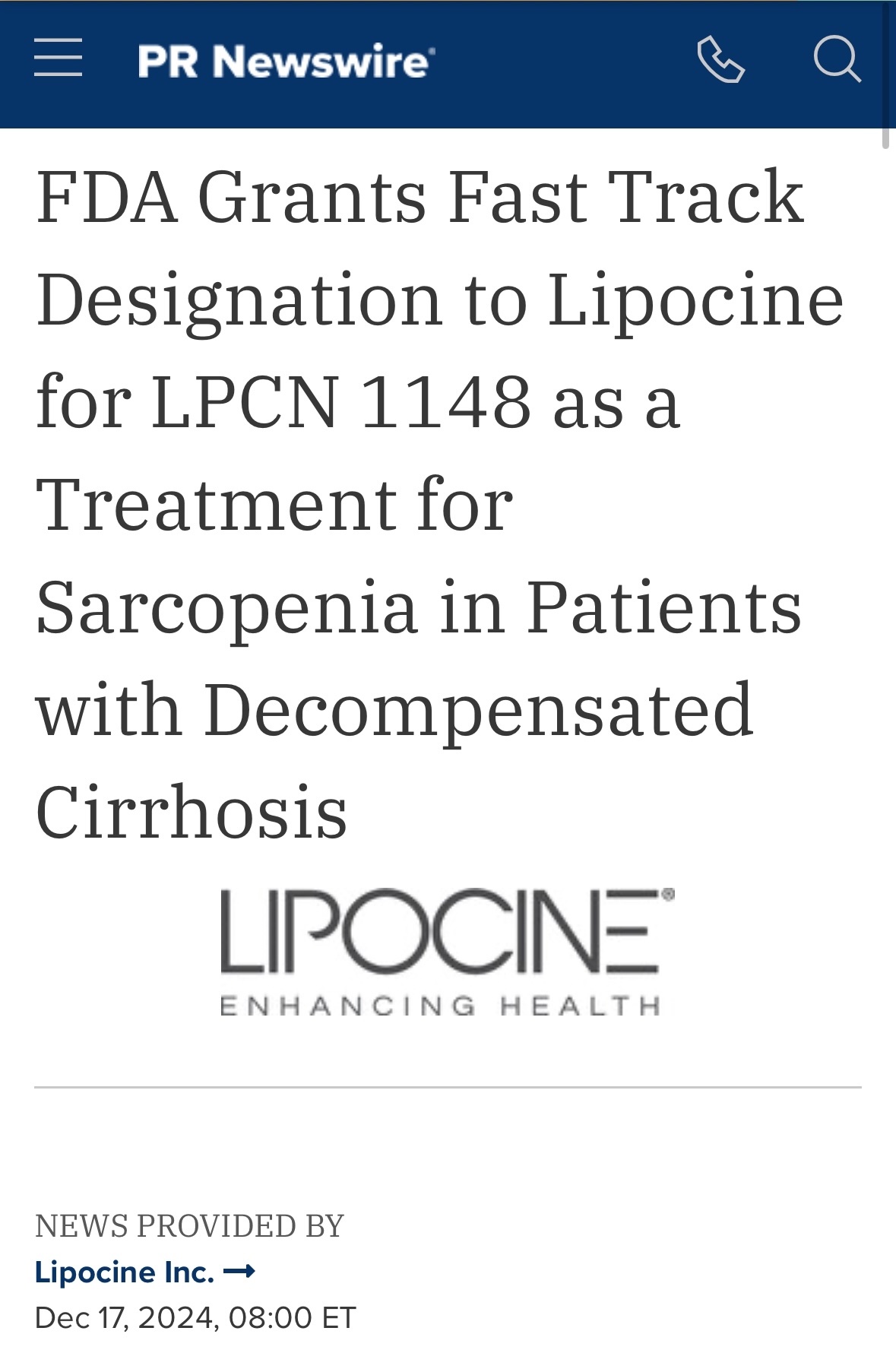 $Lipocine (LPCN.US)$