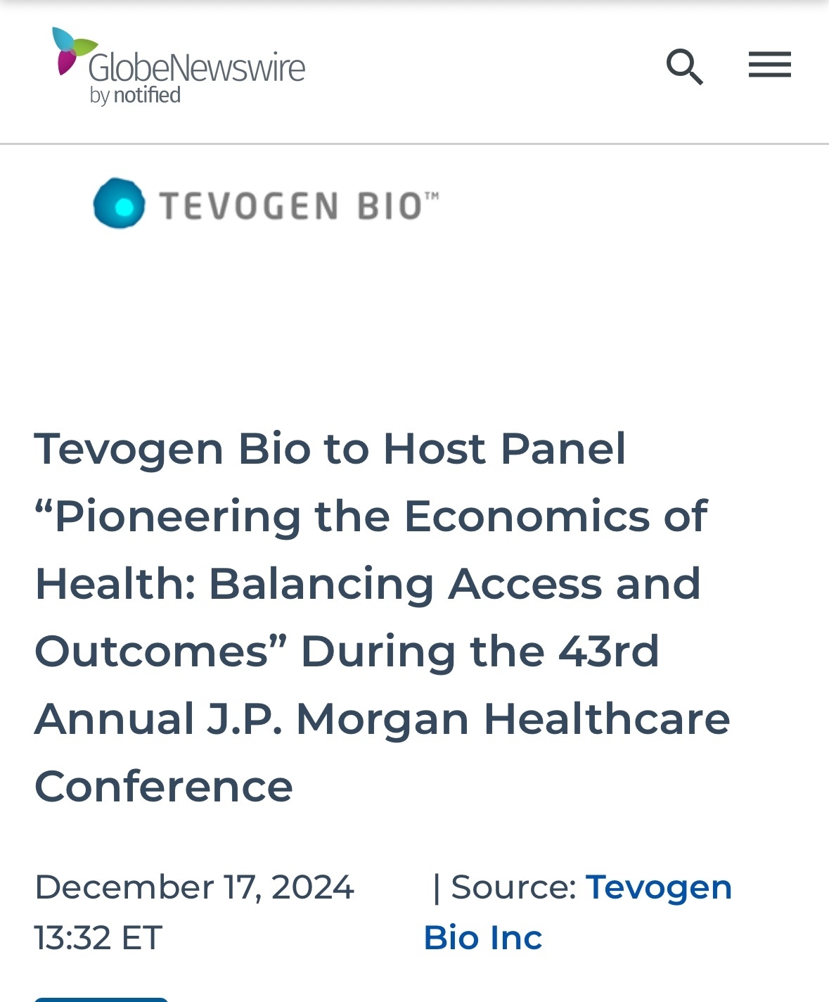 $Tevogen Bio Holdings (TVGN.US)$