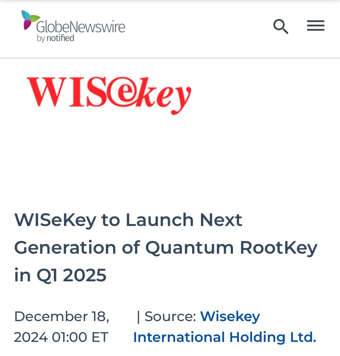 $WISeKey (WKEY.US)$