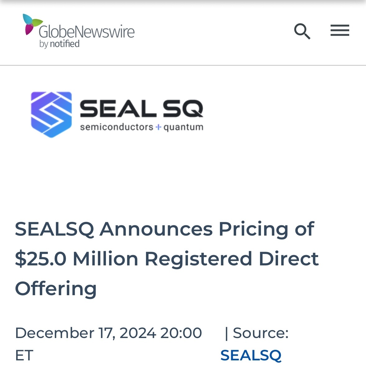 $SEALSQ Corp (LAES.US)$