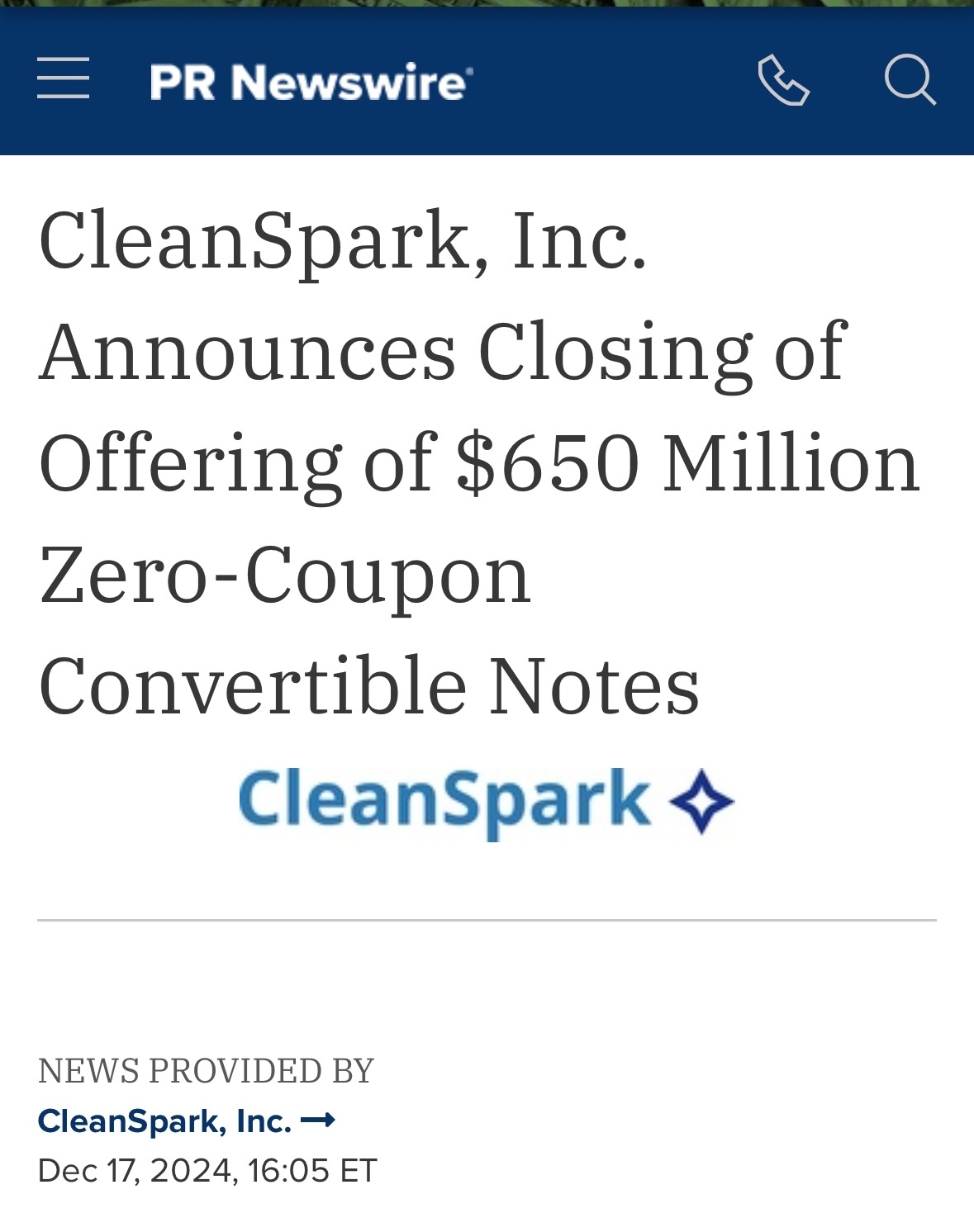 $CleanSpark (CLSK.US)$