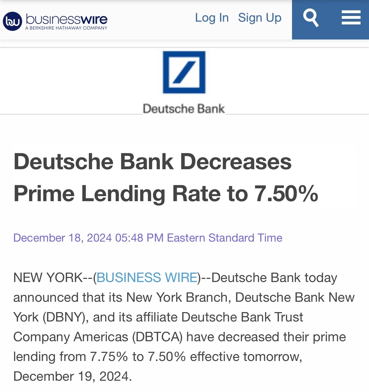 $Deutsche Bank (DB.US)$