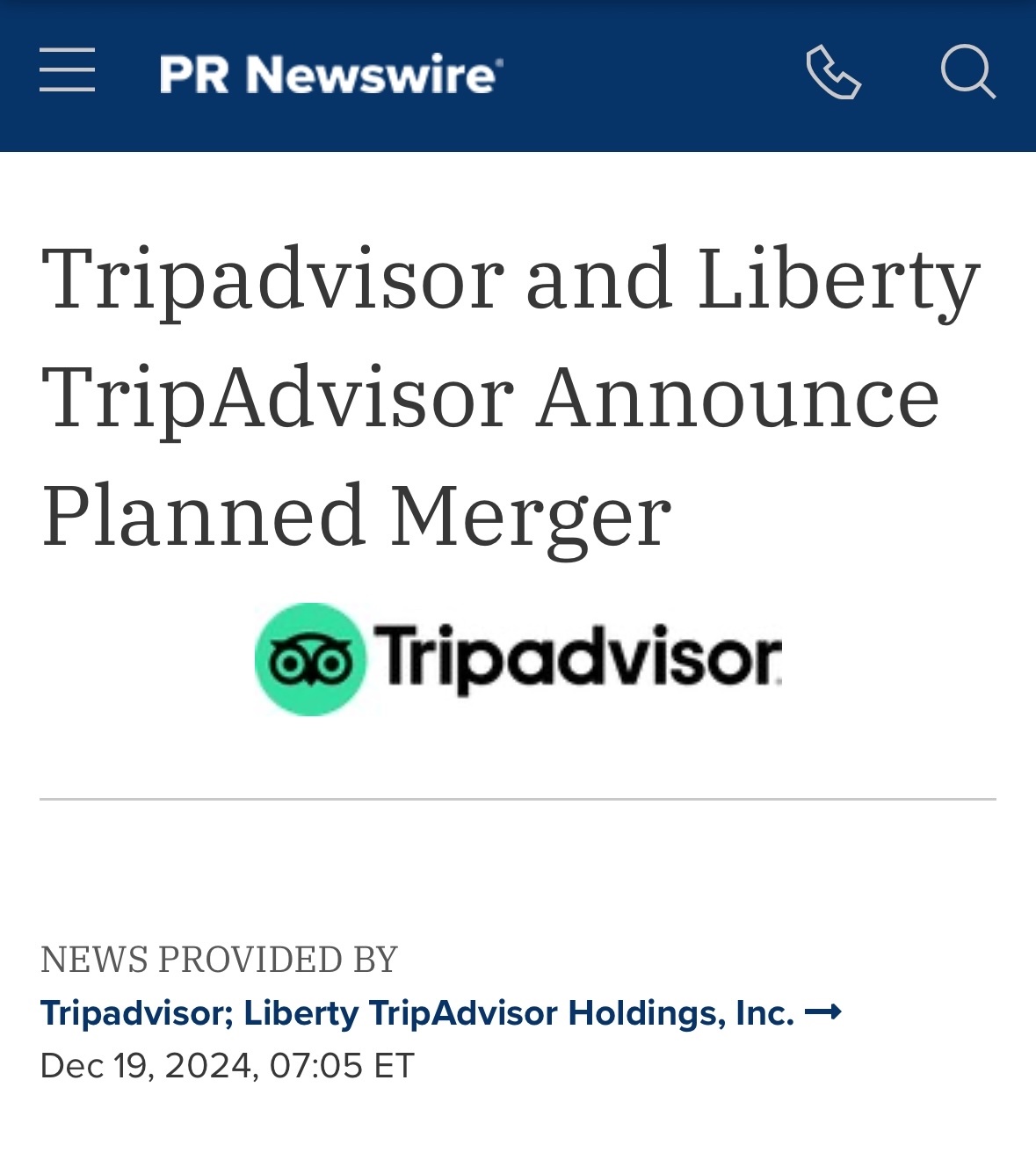 $TripAdvisor (TRIP.US)$