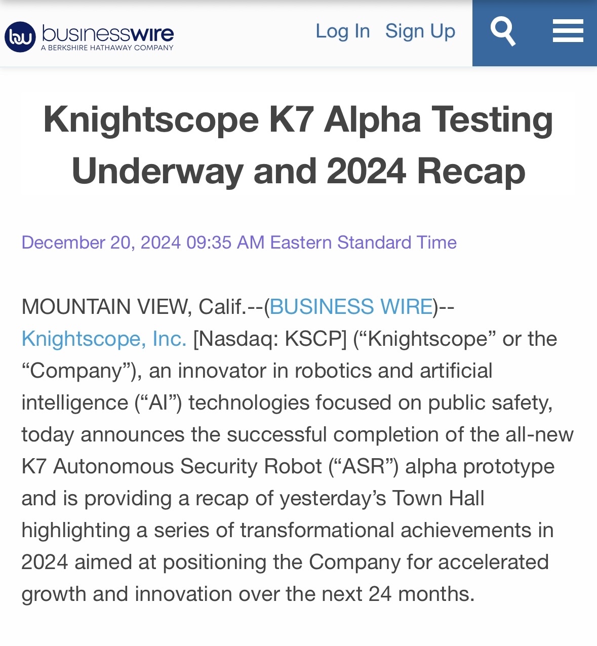 $Knightscope (KSCP.US)$