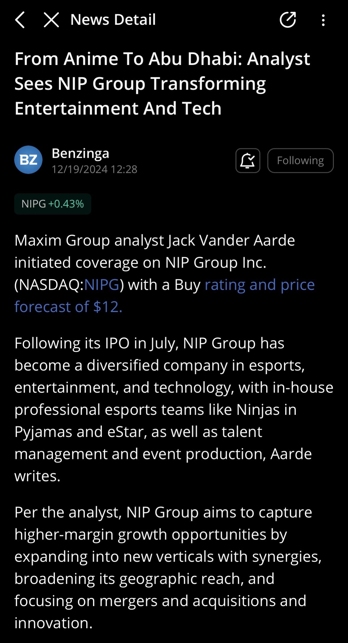 NIP Group (NIPG.US)$ - moomoo Community