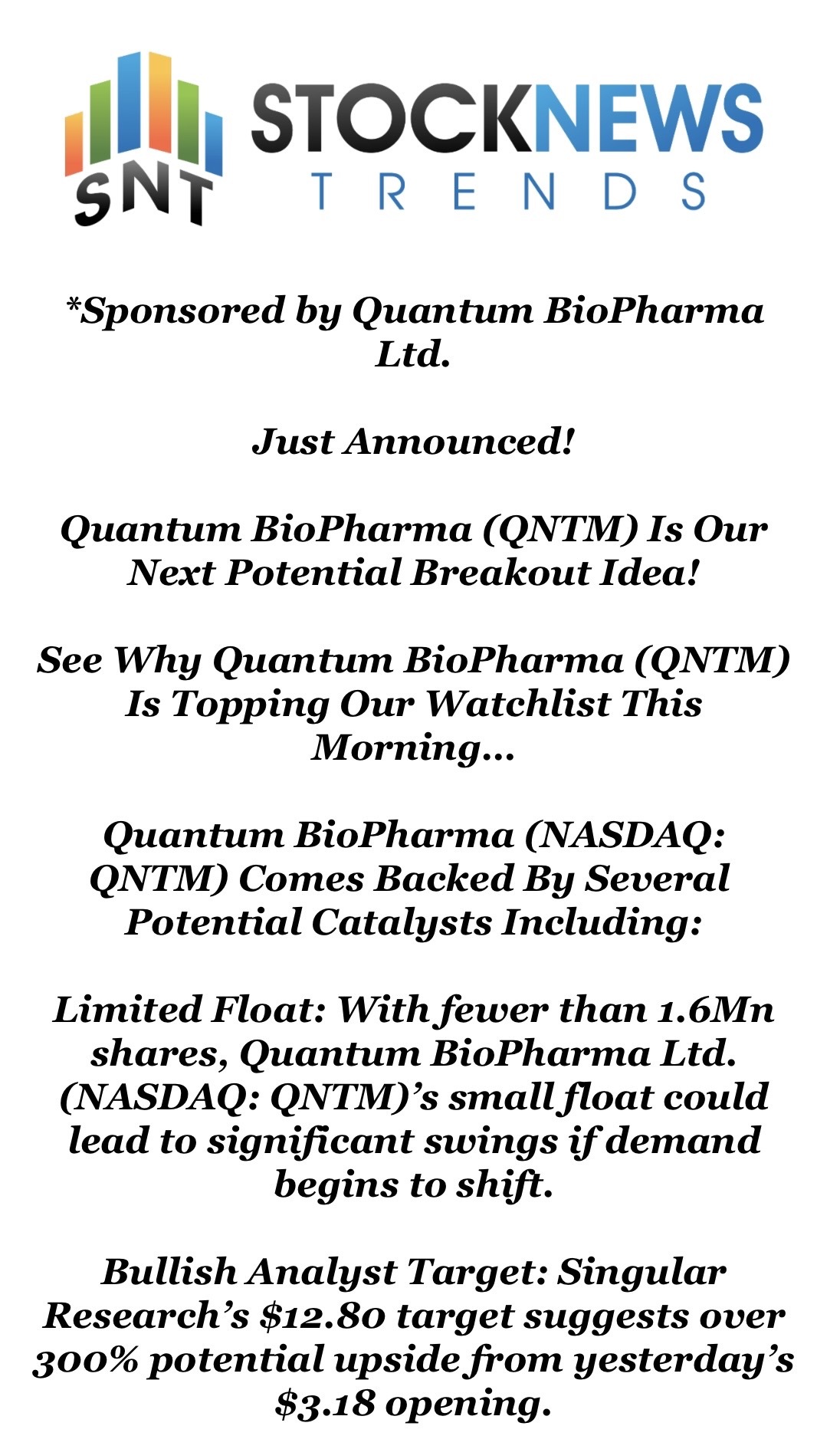 $Quantum BioPharma (QNTM.US)$