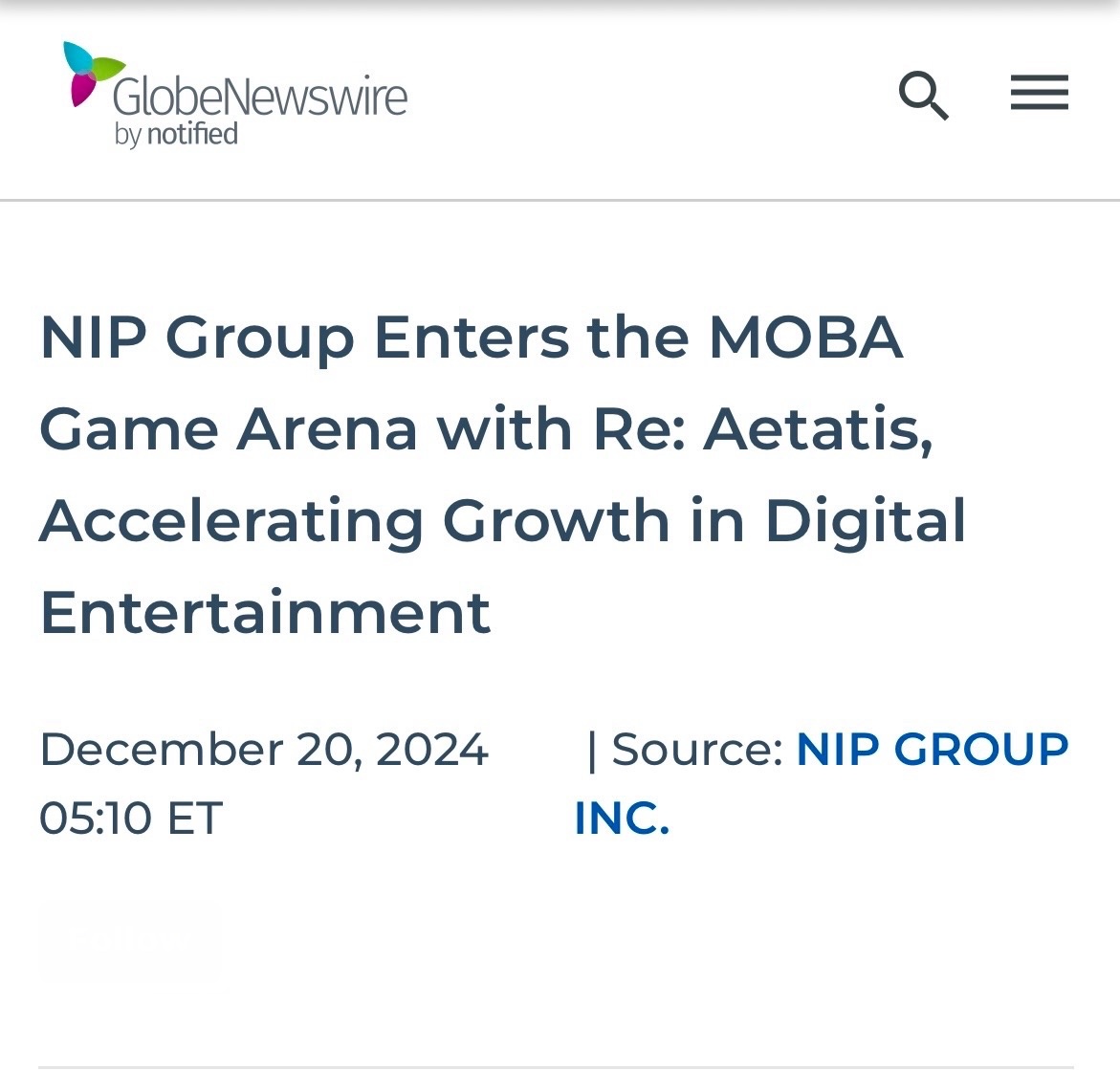 NIP Group (NIPG.US)$ - moomoo Community