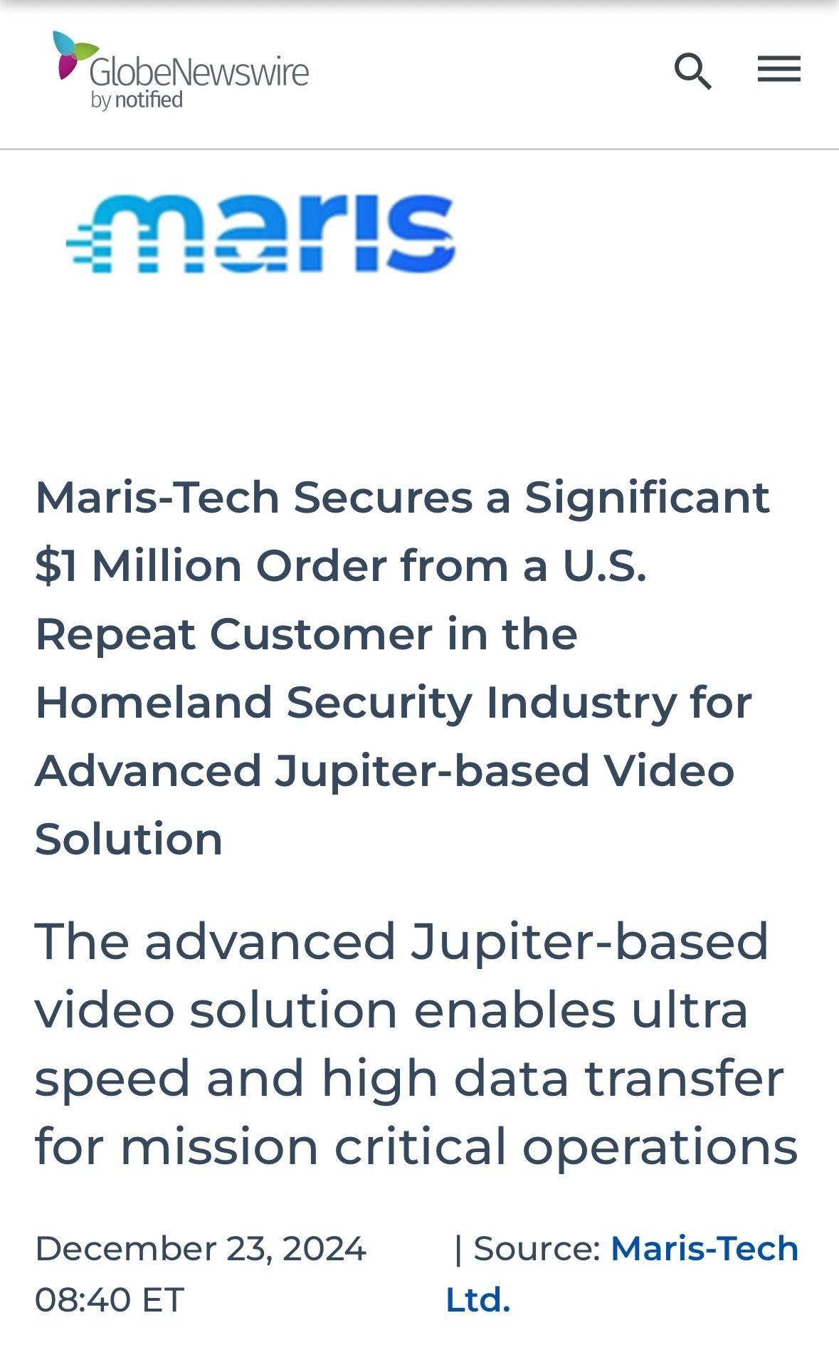 $Maris-Tech (MTEK.US)$