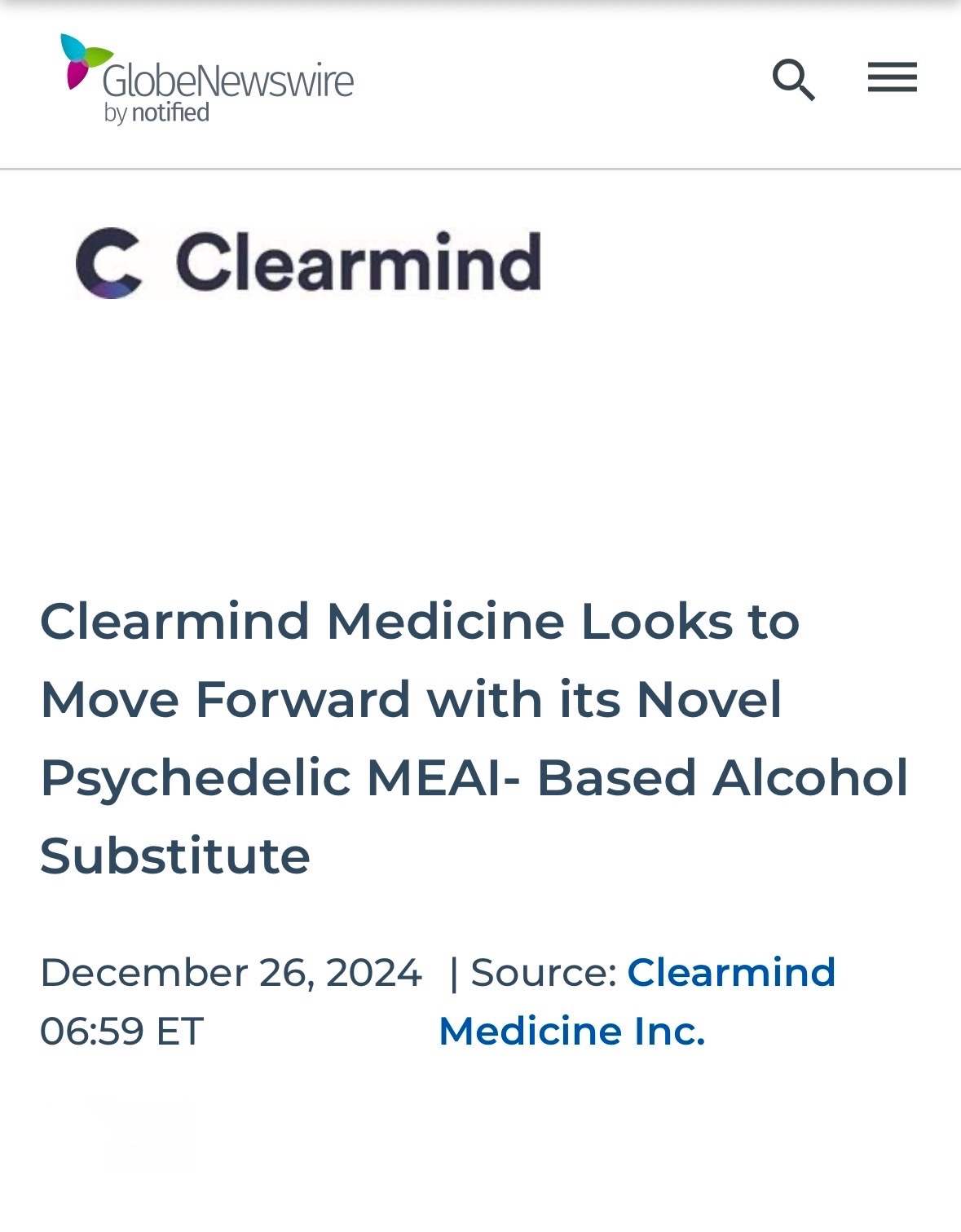 $Clearmind Medicine (CMND.US)$