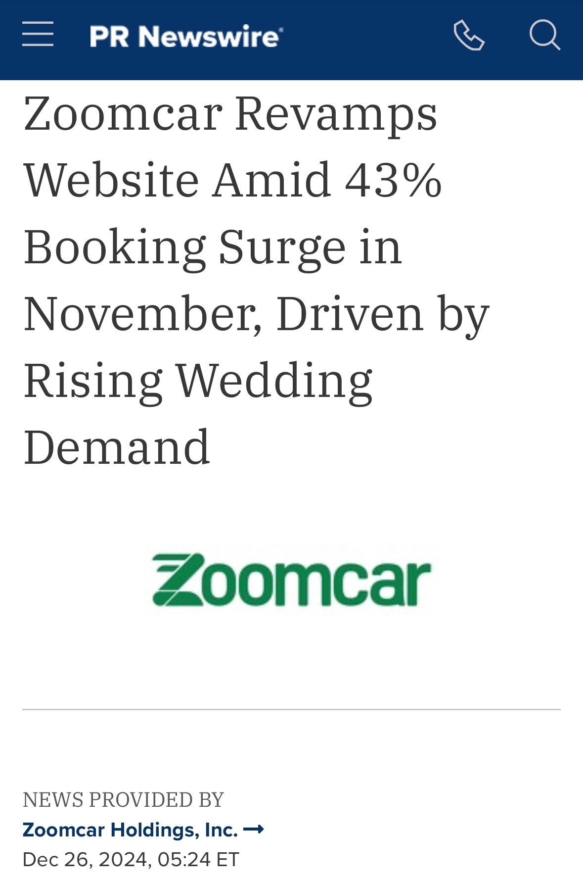 $Zoomcar Holdings (ZCAR.US)$