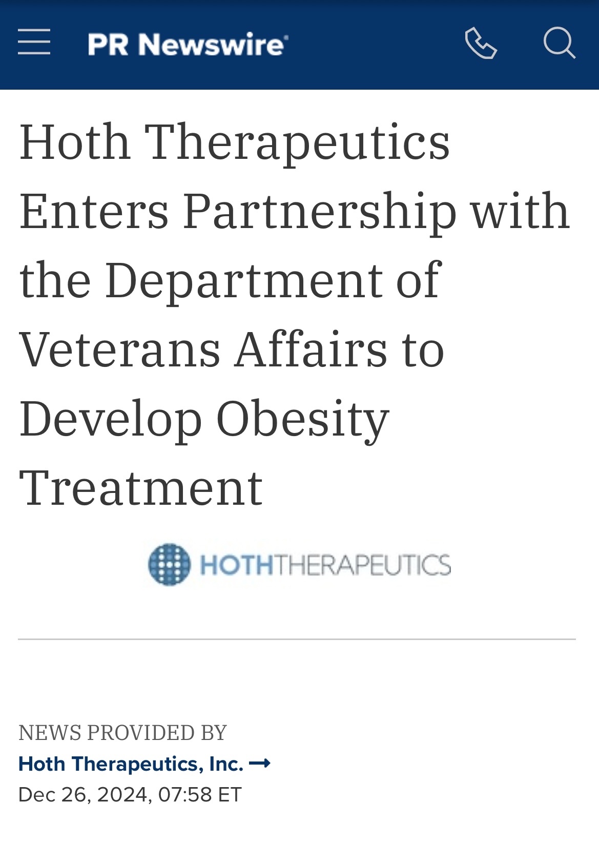 $Hoth Therapeutics (HOTH.US)$