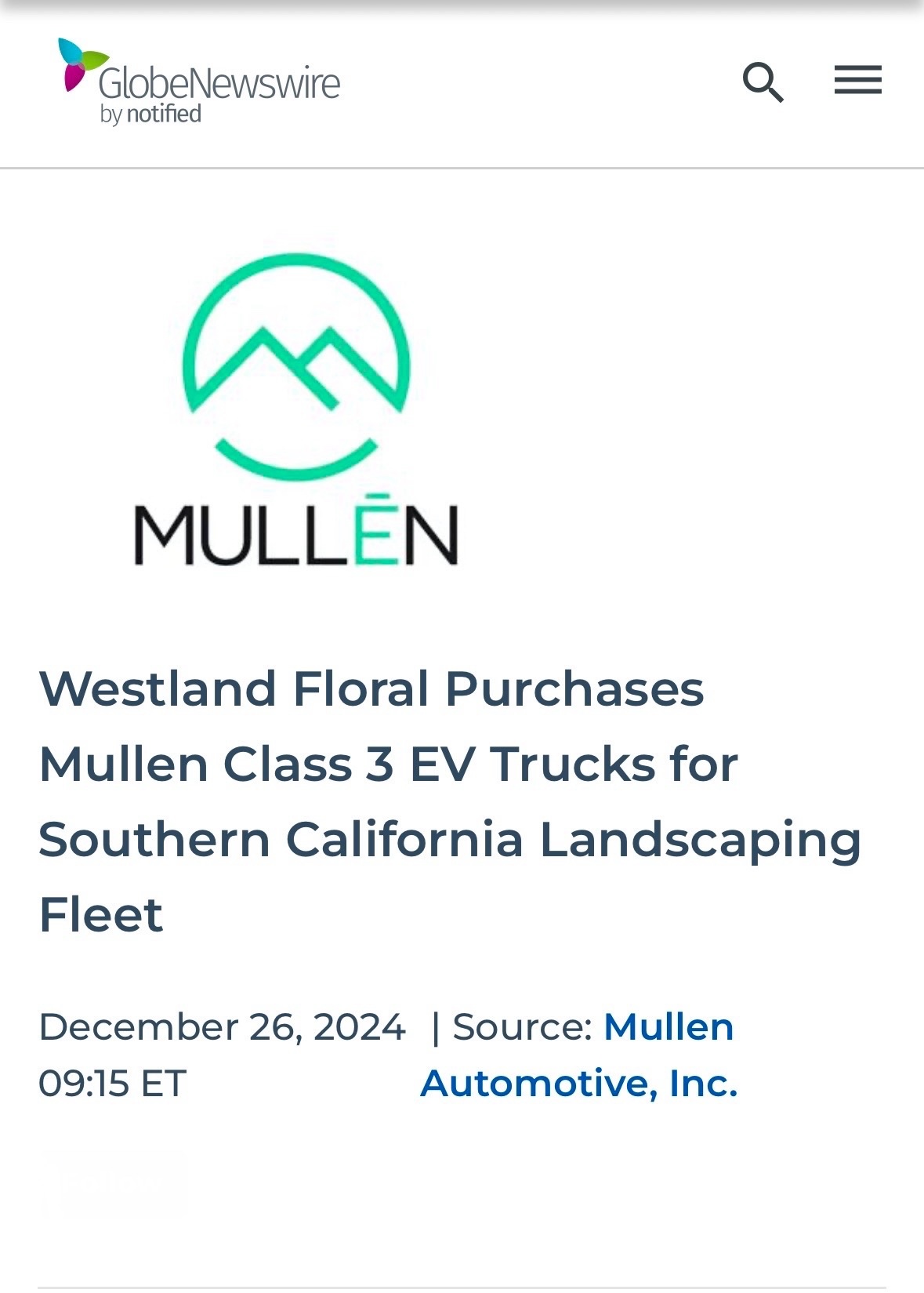 $Mullen Automotive (MULN.US)$