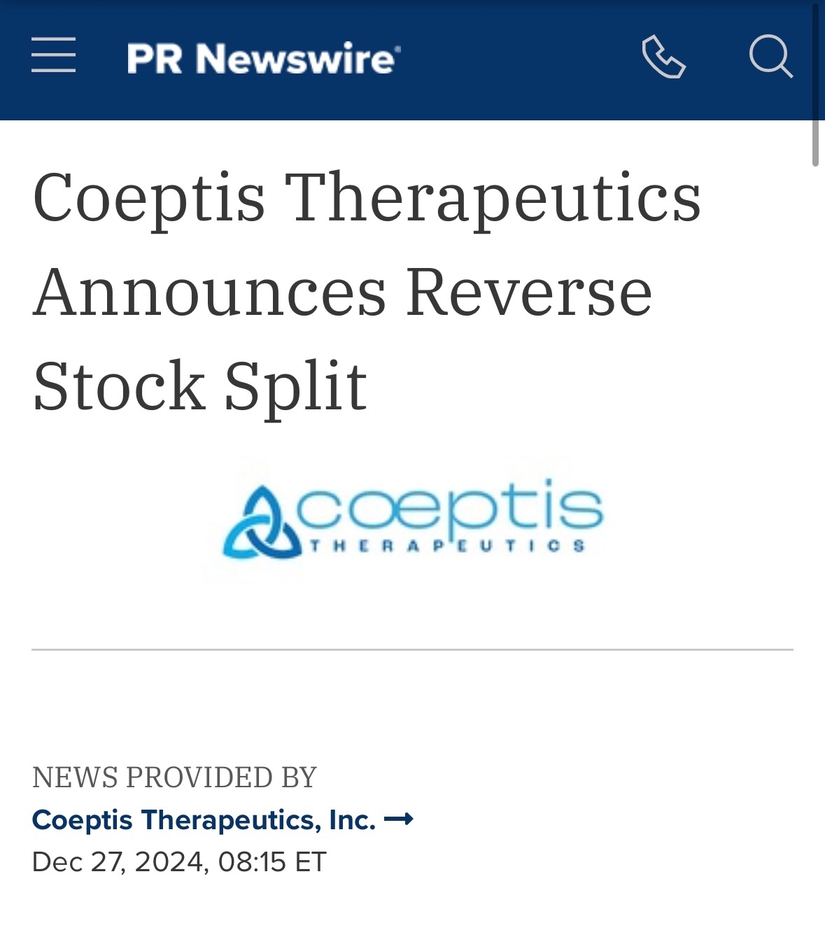 $Coeptis Therapeutics (COEP.US)$