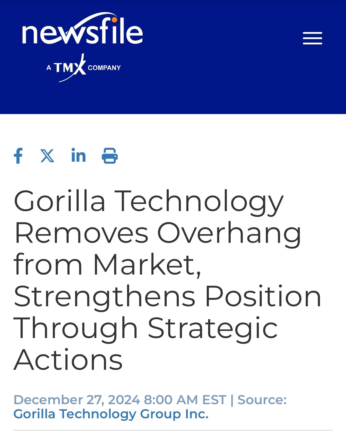 $Gorilla Technology (GRRR.US)$