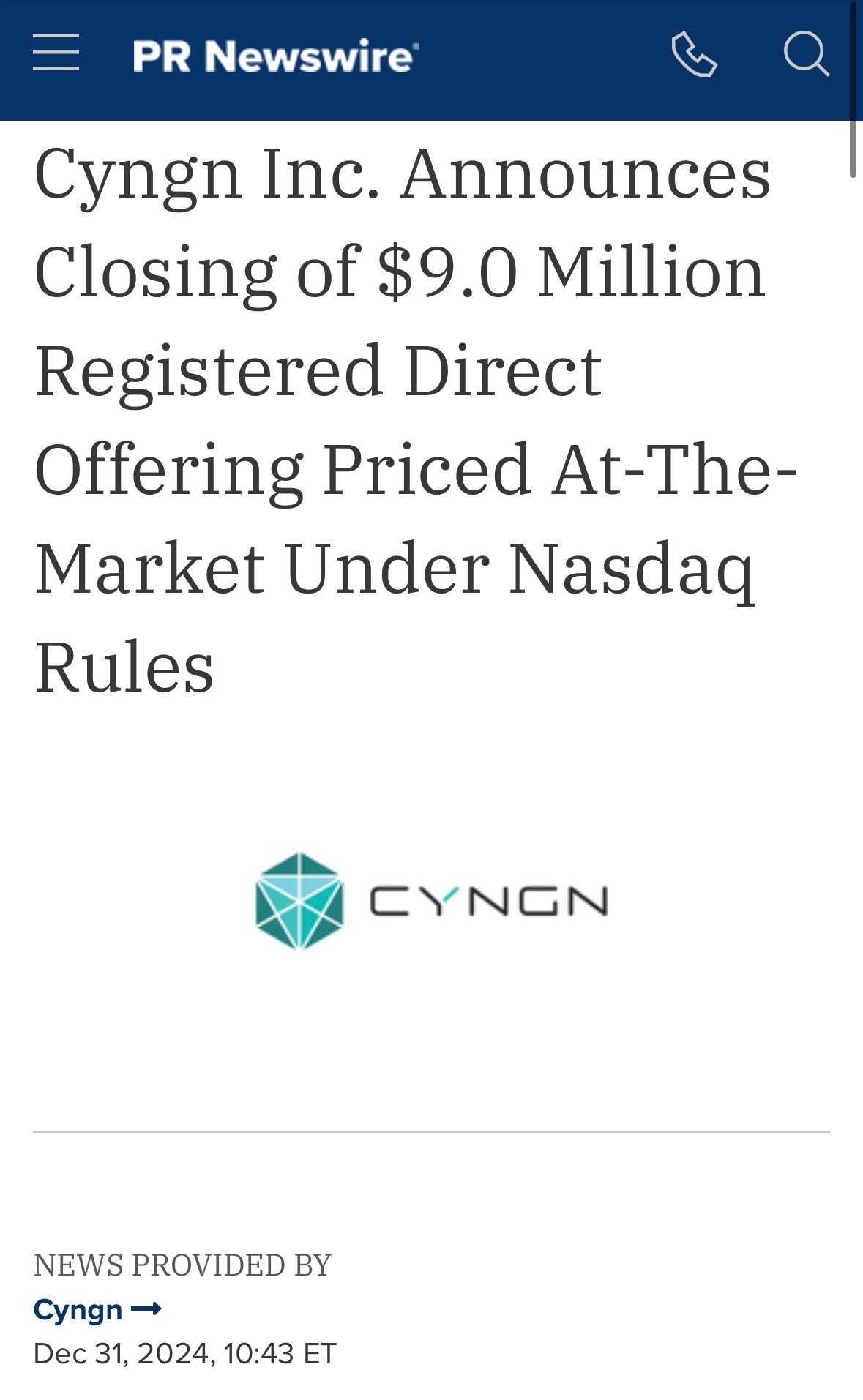 $Cyngn (CYN.US)$