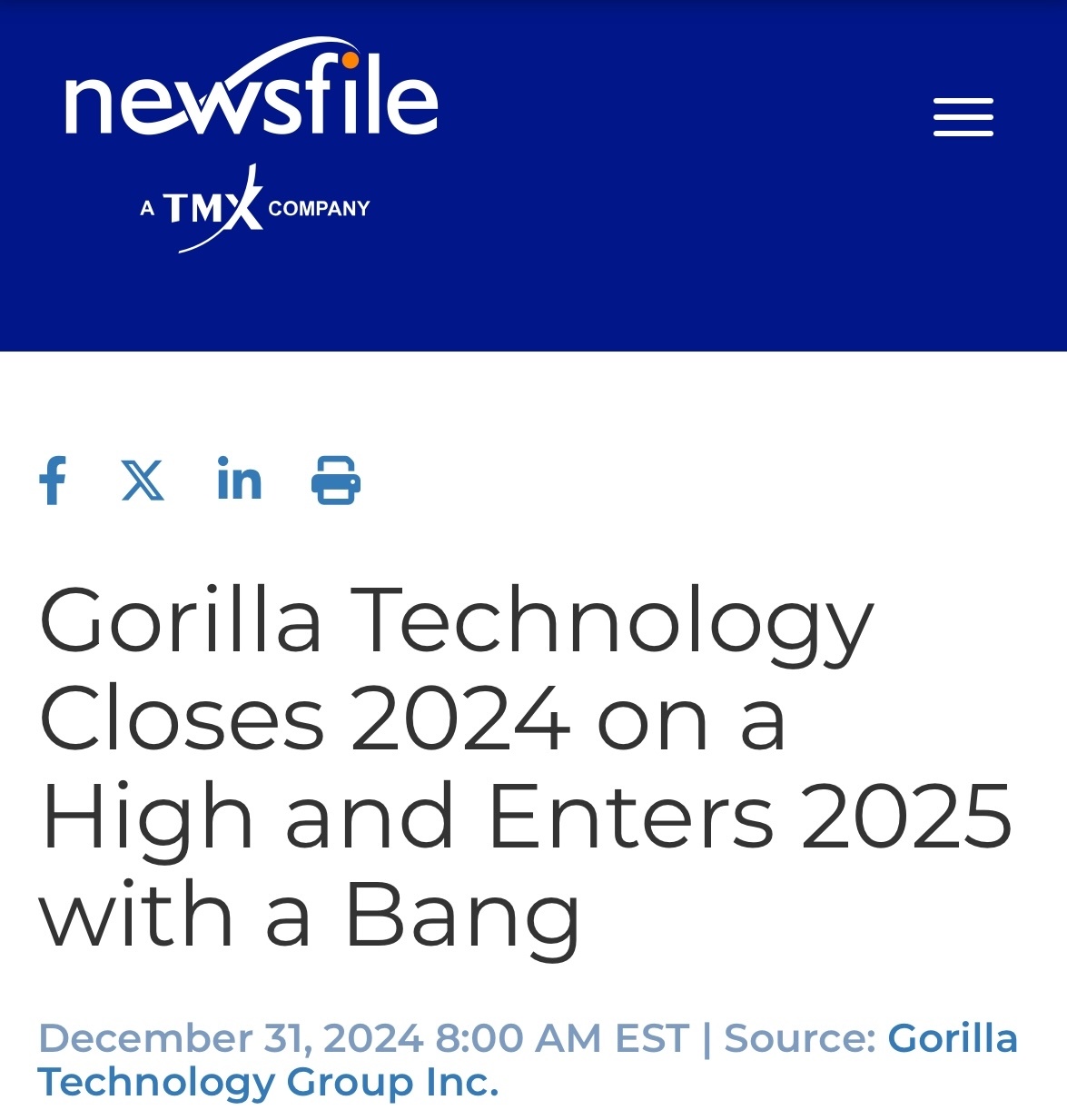 $Gorilla Technology (GRRR.US)$