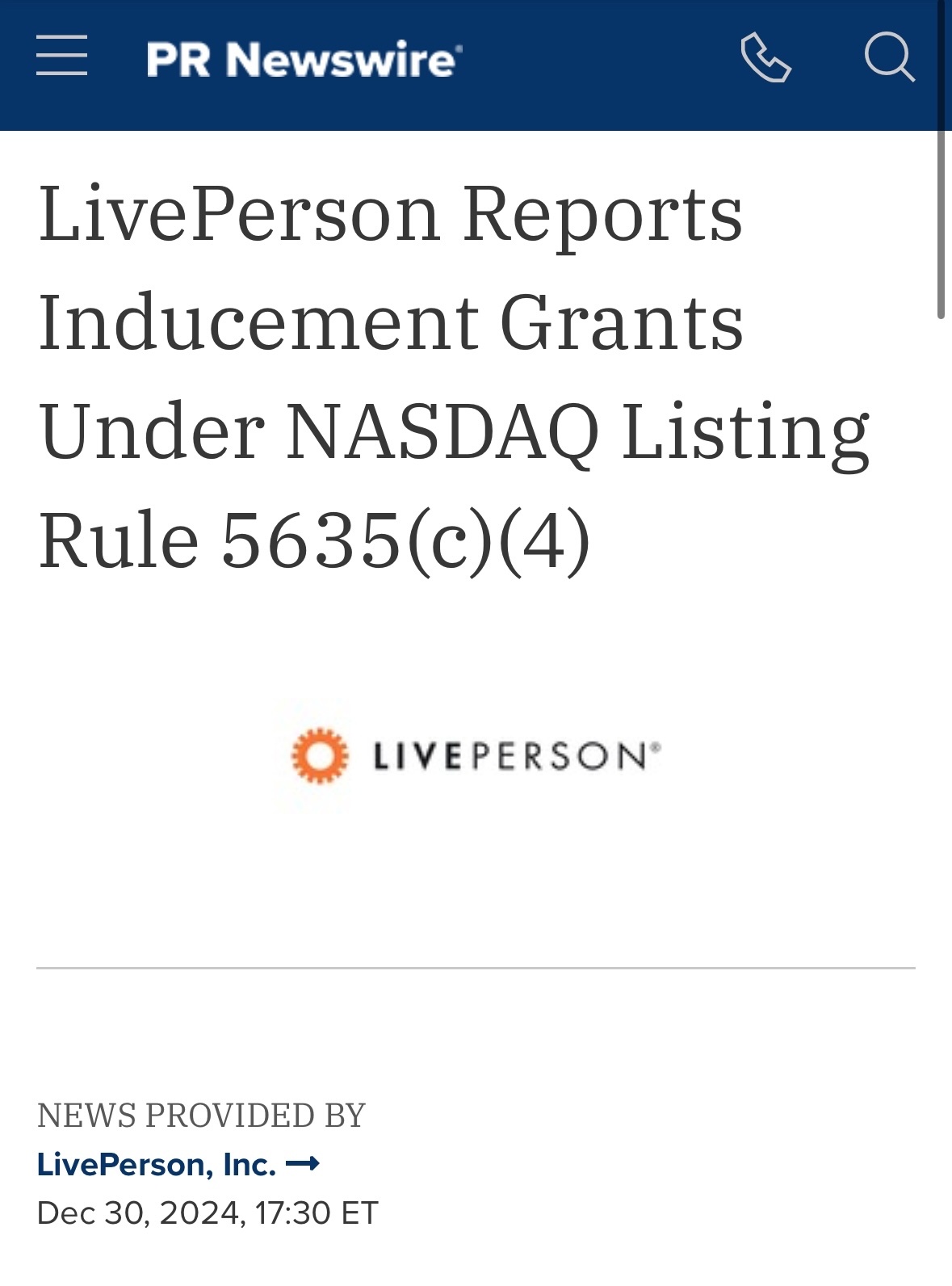 $LivePerson (LPSN.US)$