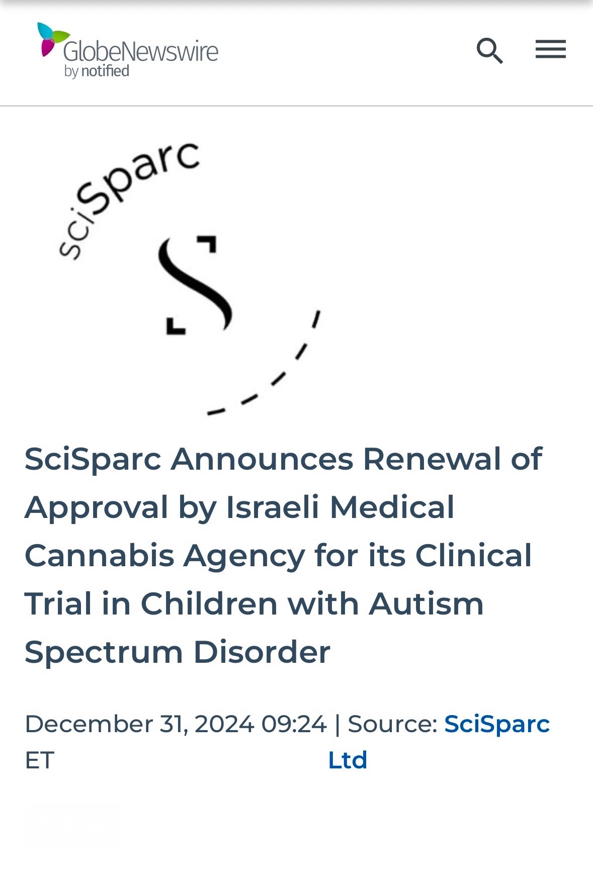 $SciSparc (SPRC.US)$