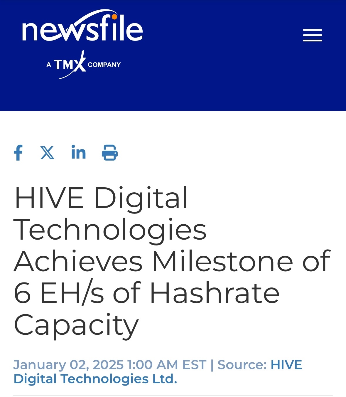 $HIVE Digital Technologies Ltd (HIVE.CA)$