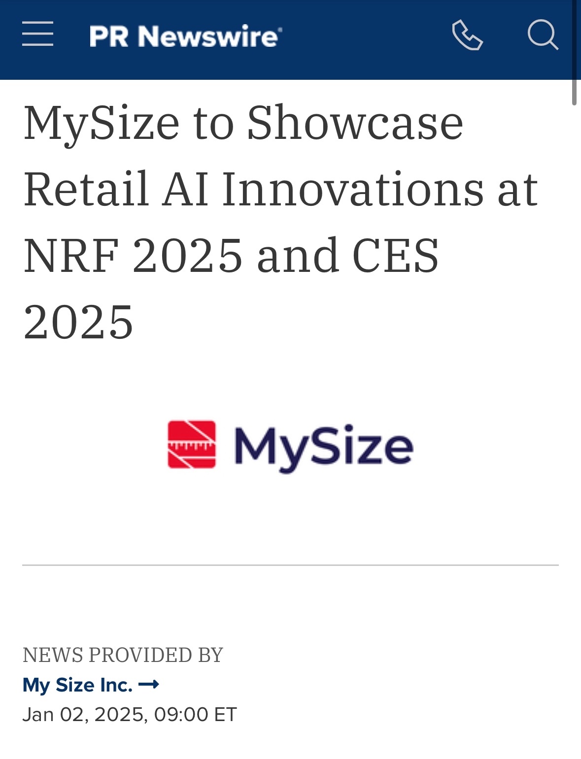 $My Size (MYSZ.US)$