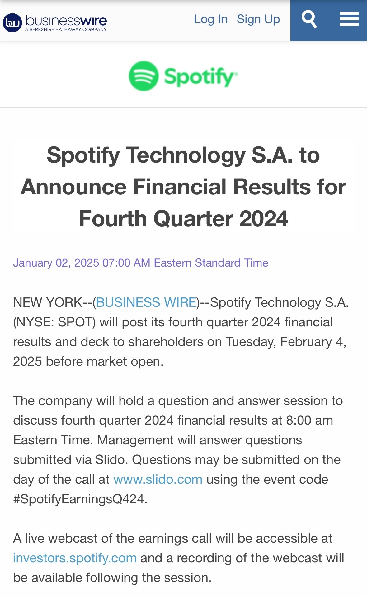 $Spotify Technology (SPOT.US)$