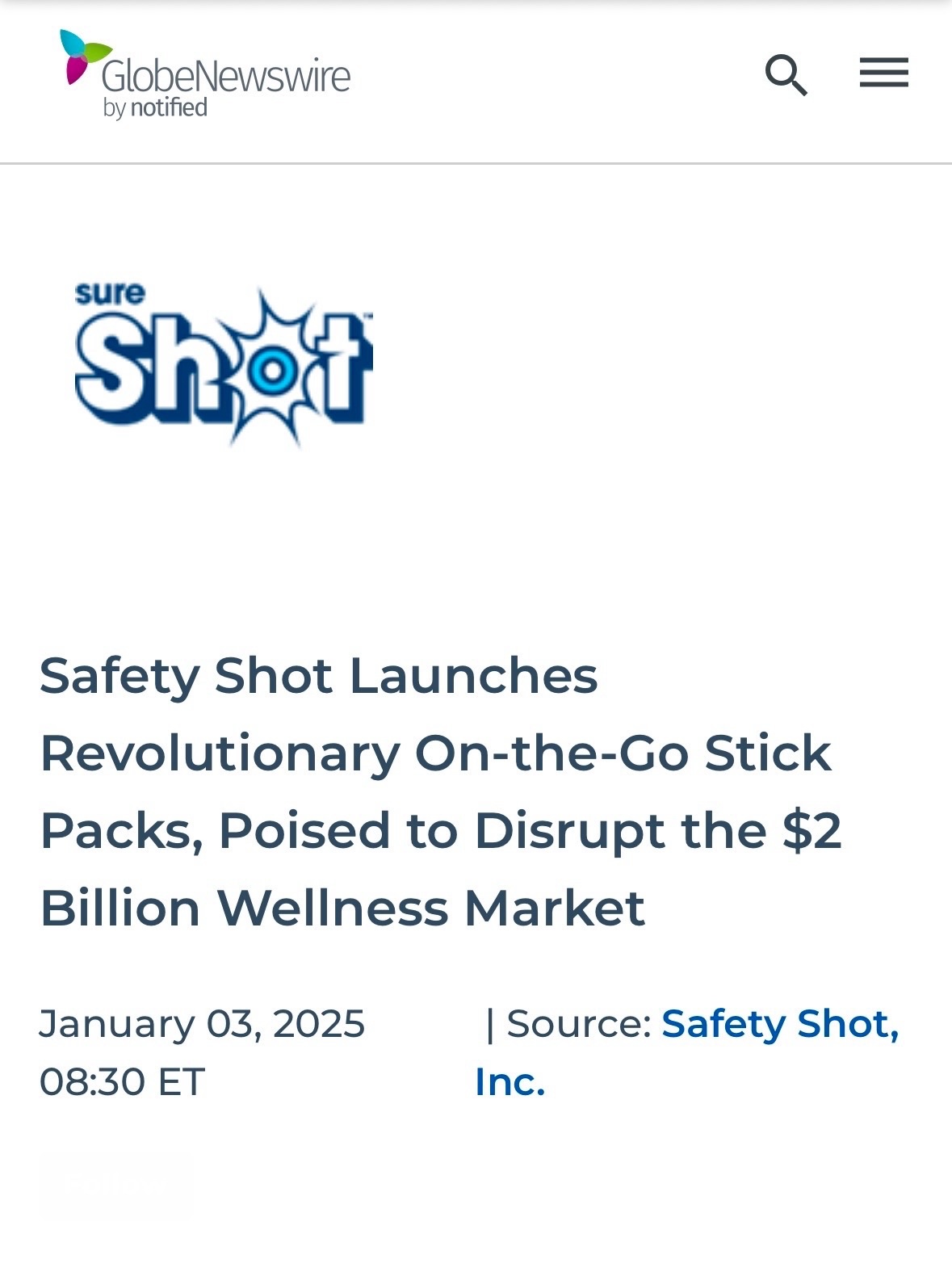 $Safety Shot (SHOT.US)$