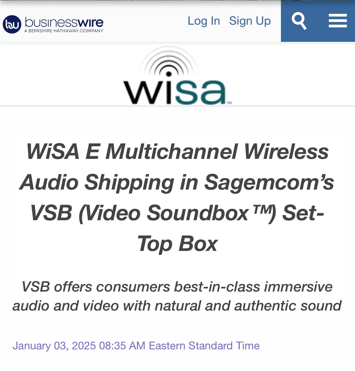 $WiSA Technologies (WISA.US)$