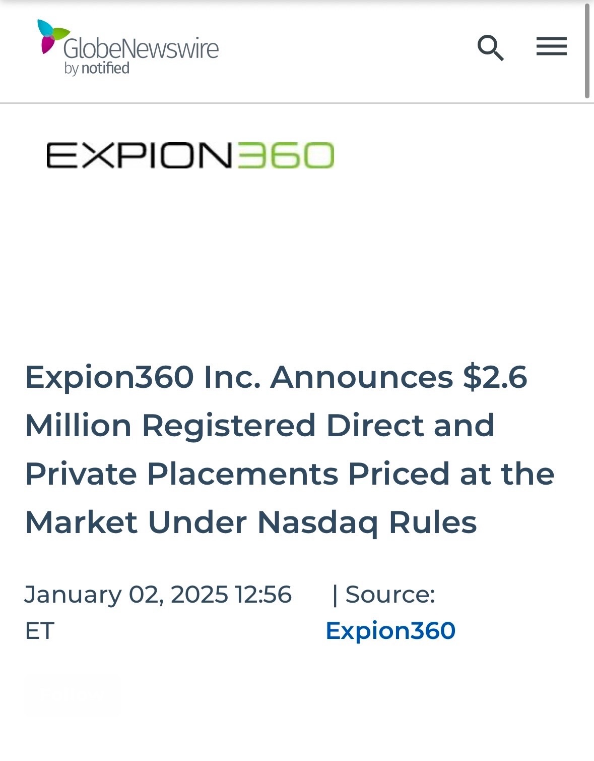 $Expion360 (XPON.US)$